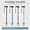 image:imagePELEGON Folding Cane for Men and Women Lightweight Collapsible Walking Cane Adjustable 3237 Height AntiSlip Handle and Rubber Tip Foldable Walking Cane Tested to Hold 300 lb  BlueFlowers