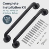 image:imagePELEGON Grab Bars for Shower 2Pack 16 Inch  Stainless Steel Shower Grab Bars for Seniors  Bathroom Safety Handle NonSlip Grip Rust Resistant Wall Mounted Support Bar for Bathtub Shower  BlackBlack
