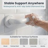 image:imagePELEGON Grab Bars for Shower 2Pack 16 Inch  Stainless Steel Shower Grab Bars for Seniors  Bathroom Safety Handle NonSlip Grip Rust Resistant Wall Mounted Support Bar for Bathtub Shower  BlackWhite