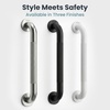 image:imagePELEGON Grab Bars for Shower 2Pack 16 Inch  Stainless Steel Shower Grab Bars for Seniors  Bathroom Safety Handle NonSlip Grip Rust Resistant Wall Mounted Support Bar for Bathtub Shower  BlackWhite