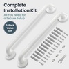 image:imagePELEGON Grab Bars for Shower 2Pack 16 Inch  Stainless Steel Shower Grab Bars for Seniors  Bathroom Safety Handle NonSlip Grip Rust Resistant Wall Mounted Support Bar for Bathtub Shower  BlackWhite