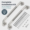 image:imagePELEGON Grab Bars for Shower 2Pack 16 Inch  Stainless Steel Shower Grab Bars for Seniors  Bathroom Safety Handle NonSlip Grip Rust Resistant Wall Mounted Support Bar for Bathtub Shower  BlackSilver