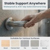 image:imagePELEGON Grab Bars for Shower 2Pack 16 Inch  Stainless Steel Shower Grab Bars for Seniors  Bathroom Safety Handle NonSlip Grip Rust Resistant Wall Mounted Support Bar for Bathtub Shower  BlackSilver