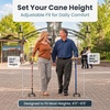 image:imagePELEGON Quad Cane 300 lb  Adjustable Walking Cane with A Large 4 Pronged Base for Extra Balance amp Stability Walking Canes for Seniors Walking Cane for Men amp Women Walking SticksFlowers