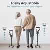 image:imagePELEGON Quad Cane 300LB  Adjustable Walking Cane with A Large 4 Pronged Base for Extra Balance amp Stability Walking Canes for Seniors Walking Cane for Men amp Women Walking SticksPurple