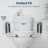 image:imagePELEGON Raised Toilet Seat With Handles 300lb Toilet Seat Risers for Seniors Raised Toilet Seat for Handicap Toilet Seat For Elderly amp Disabled  Elongated SeatStandard