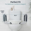 image:imagePELEGON Raised Toilet Seat With Handles 300lb Toilet Seat Risers for Seniors Raised Toilet Seat for Handicap Toilet Seat For Elderly amp Disabled  Elongated SeatElongated