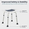 image:imagePELEGON Shower Chair for Inside Shower 300 lb  Adjustable Height Shower Stool  Shower Seats for Adults Bath Stools for Shower to Sit Shower Chair Shower Stools for Adults Sitting  GreyDark Blue