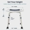 image:imagePELEGON Shower Chair for Inside Shower 300 lb  Adjustable Height Shower Stool  Shower Seats for Adults Bath Stools for Shower to Sit Shower Chair Shower Stools for Adults Sitting  GreyDark Blue