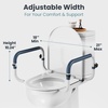 image:imagePELEGON Toilet Safety Rails 250lb  Adjustable Toilet Safety Rails Toilet Bar for Elderly Adults Toilets Rails for Seniors Toilet Seat with Handles for Elderly amp Disabled Toilet Grab Bar  1 Pack2 Pack