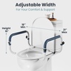 image:imagePELEGON Toilet Safety Rails 250lb  Adjustable Toilet Safety Rails Toilet Bar for Elderly Adults Toilets Rails for Seniors Toilet Seat with Handles for Elderly amp Disabled Toilet Grab Bar  1 Pack1 Pack