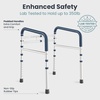 image:imagePELEGON Toilet Safety Rails 350 lb  Adjustable Toilet Safety Frame amp Rails Toilet Safety Rail for Elderly Adults Toilet Handles for Seniors Toilet Bars for Elderly Disabled amp Handicap  WhiteGray