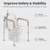 image:imagePELEGON Toilet Safety Rails 350 lb  Adjustable Toilet Safety Frame amp Rails Toilet Safety Rail for Elderly Adults Toilet Handles for Seniors Toilet Bars for Elderly Disabled amp Handicap  WhiteBeige