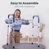 image:imagePELEGON Toilet Safety Rails 350 lb  Adjustable Toilet Safety Frame amp Rails Toilet Safety Rail for Elderly Adults Toilet Handles for Seniors Toilet Bars for Elderly Disabled amp Handicap  WhiteGray