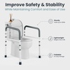 image:imagePELEGON Toilet Safety Rails 350 lb  Adjustable Toilet Safety Frame amp Rails Toilet Safety Rail for Elderly Adults Toilet Handles for Seniors Toilet Bars for Elderly Disabled amp Handicap  WhiteWhite