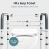 image:imagePELEGON Toilet Safety Rails 350 lb  Adjustable Toilet Safety Frame amp Rails Toilet Safety Rail for Elderly Adults Toilet Handles for Seniors Toilet Bars for Elderly Disabled amp Handicap  WhiteWhite