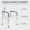 image:imagePELEGON Toilet Safety Rails 350 lb  Adjustable Toilet Safety Frame amp Rails Toilet Safety Rail for Elderly Adults Toilet Handles for Seniors Toilet Bars for Elderly Disabled amp Handicap  WhiteDark Blue