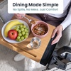 image:imagePELEGON Tray Table 360 Swivel Table for Recliner Adjustable Height with XLarge Table for Eating and Laptop TV Trays for Couches amp Chairs with Ergonomic Stand Assist Safety Handle for ElderlyWood