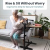 image:imagePELEGON Tray Table 360 Swivel Table for Recliner Adjustable Height with XLarge Table for Eating and Laptop TV Trays for Couches amp Chairs with Ergonomic Stand Assist Safety Handle for ElderlyWood
