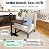 image:imagePELEGON Tray Table 360 Swivel Table for Recliner Adjustable Height with XLarge Table for Eating and Laptop TV Trays for Couches amp Chairs with Ergonomic Stand Assist Safety Handle for ElderlyDark Wood