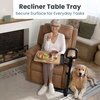 image:imagePELEGON Tray Table 360 Swivel Table for Recliner Adjustable Height with XLarge Table for Eating and Laptop TV Trays for Couches amp Chairs with Ergonomic Stand Assist Safety Handle for ElderlyWood