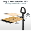 image:imagePELEGON Tray Table 360 Swivel Table for Recliner Adjustable Height with XLarge Table for Eating and Laptop TV Trays for Couches amp Chairs with Ergonomic Stand Assist Safety Handle for ElderlyWood