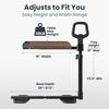image:imagePELEGON Tray Table 360 Swivel Table for Recliner Adjustable Height with XLarge Table for Eating and Laptop TV Trays for Couches amp Chairs with Ergonomic Stand Assist Safety Handle for ElderlyDark Wood