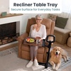 image:imagePELEGON Tray Table 360 Swivel Table for Recliner Adjustable Height with XLarge Table for Eating and Laptop TV Trays for Couches amp Chairs with Ergonomic Stand Assist Safety Handle for ElderlyDark Wood