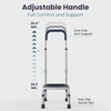 image:imagePelegon Adjustable Step Stool with Handle for Elderly 300LB Capacity  Bedside Safety Step for High Beds Height Adjustable Platform amp Handle NonSlip Stable Frame Easy Assembly