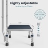 image:imagePelegon Adjustable Step Stool with Handle for Elderly 300LB Capacity  Bedside Safety Step for High Beds Height Adjustable Platform amp Handle NonSlip Stable Frame Easy Assembly