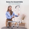 image:imagePelegon Adjustable Step Stool with Handle for Elderly 300LB Capacity  Bedside Safety Step for High Beds Height Adjustable Platform amp Handle NonSlip Stable Frame Easy Assembly