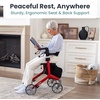 image:imagePelegon Rollator Walker with Seat for Seniors  Lightweight Foldable Walker with Padded Seat amp Backrest Adjustable Handles Reflective Frame Carry Bag  HeavyDuty 300lb Support  BlueRed