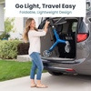 image:imagePelegon Rollator Walker with Seat for Seniors  Lightweight Foldable Walker with Padded Seat amp Backrest Adjustable Handles Reflective Frame Carry Bag  HeavyDuty 300lb Support  BlueBlue