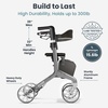 image:imagePelegon Rollator Walker with Seat for Seniors  Lightweight Foldable Walker with Padded Seat amp Backrest Adjustable Handles Reflective Frame Carry Bag  HeavyDuty 300lb Support  BlueGrey