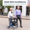image:imagePelegon Rollator Walker with Seat for Seniors  Lightweight Foldable Walker with Padded Seat amp Backrest Adjustable Handles Reflective Frame Carry Bag  HeavyDuty 300lb Support  BlueBlue