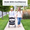 image:imagePelegon Rollator Walker with Seat for Seniors  Lightweight Foldable Walker with Padded Seat amp Backrest Adjustable Handles Reflective Frame Carry Bag  HeavyDuty 300lb Support  BlueGrey