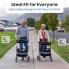 image:imagePelegon Rollator Walker with Seat for Seniors  Lightweight Foldable Walker with Padded Seat amp Backrest Adjustable Handles Reflective Frame Carry Bag  HeavyDuty 300lb Support  BlueBlue