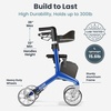 image:imagePelegon Rollator Walker with Seat for Seniors  Lightweight Foldable Walker with Padded Seat amp Backrest Adjustable Handles Reflective Frame Carry Bag  HeavyDuty 300lb Support  BlueBlue