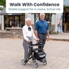 image:imagePelegon Rollator Walker with Seat for Seniors  Lightweight Foldable Walker with Padded Seat amp Backrest Adjustable Handles Reflective Frame Carry Bag  HeavyDuty 300lb Support  BlueBlack