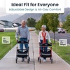 image:imagePelegon Rollator Walker with Seat for Seniors  Lightweight Foldable Walker with Padded Seat amp Backrest Adjustable Handles Reflective Frame Carry Bag  HeavyDuty 300lb Support  BlueRed