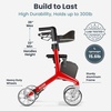 image:imagePelegon Rollator Walker with Seat for Seniors  Lightweight Foldable Walker with Padded Seat amp Backrest Adjustable Handles Reflective Frame Carry Bag  HeavyDuty 300lb Support  BlueRed