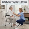 image:imageShower Chair UShape Seat 450lb Heavy Duty  Padded Armrests and Back Shower Chairs for Elderly and Disabled Handicap Shower Chair for Inside Shower Adjustable Height  GreyGrey