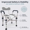 image:imageShower Chair UShape Seat 450lb Heavy Duty  Padded Armrests and Back Shower Chairs for Elderly and Disabled Handicap Shower Chair for Inside Shower Adjustable Height  GreyGrey