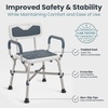 image:imageShower Chair for Elderly and Disabled 450lb with Padded Armrests and Back Adjustable Height Shower Seat Heavy Duty Shower Chairs for Inside Shower Handicap  TealDark Blue