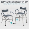 image:imageShower Chair for Elderly and Disabled 450lb with Padded Armrests and Back Adjustable Height Shower Seat Heavy Duty Shower Chairs for Inside Shower Handicap  TealGrey