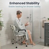 image:imageShower Chair for Elderly and Disabled 450lb with Padded Armrests and Back Adjustable Height Shower Seat Heavy Duty Shower Chairs for Inside Shower Handicap  TealGrey