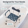 image:imageShower Chair for Elderly and Disabled 450lb with Padded Armrests and Back Adjustable Height Shower Seat Heavy Duty Shower Chairs for Inside Shower Handicap  TealGrey