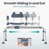 image:imageSliding Shower Chair Tub Transfer Bench with Swivel Seat Shower Bench for Elderly and Disabled with Security Belt 360 Rotation Slides and Rotates Adjustableone Touch Slide Button GreyDark Blue
