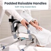 image:imageSliding Shower Chair Tub Transfer Bench with Swivel Seat Shower Bench for Elderly and Disabled with Security Belt 360 Rotation Slides and Rotates Adjustableone Touch Slide Button GreyGrey