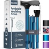 image:imagePELEGON Folding Cane for Men and Women Lightweight Collapsible Walking Cane Adjustable 3237 Height AntiSlip Handle and Rubber Tip Foldable Walking Cane Tested to Hold 300 lb  BlueBlue